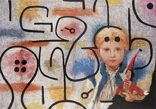 1979 - Hommage an Paul Klee und Albert Anker - Gouache Oelkreide a Karton - 70x100cm.jpg